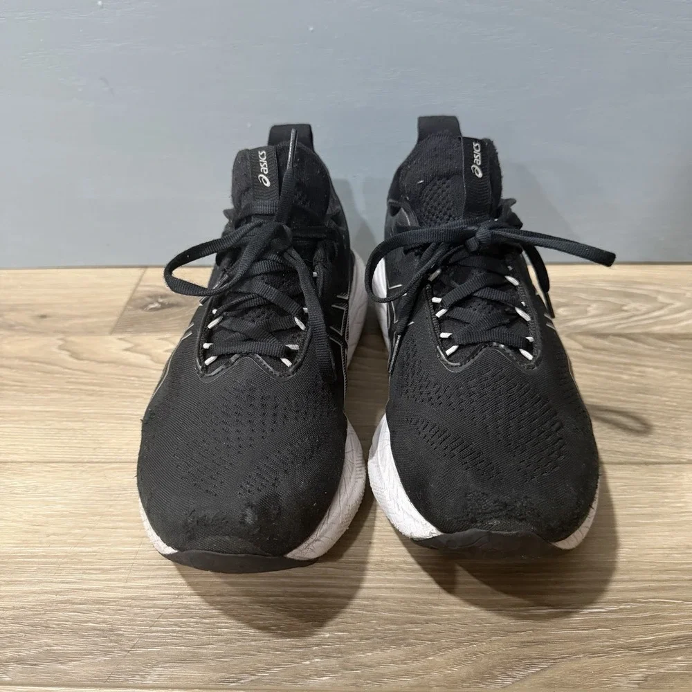 Asics Gel Nimbus 25 Running Shoes Sneaker Mens 9 Black Pure Silver 1011B547-001